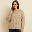 Chunky Cable Knitted Oversized Stretchy Winter Pullover Jumper