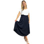 MAXI SKIRT ANTI-ROLLING MID RUFFLE WAISTED SUPER SWING MINIMALIST