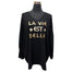 KNITTED TOP LA VIE SLOGAN BATWING SLEEVES COCOON SHAPE SUPER STRETCHY SOFT TOUCH KNITTED SWEATER