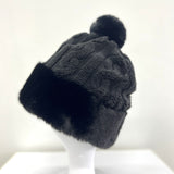 Women's Faux Fur Winter Pom Pom Hat SUPER SOFT SUPER COZY Plush warm lining inside