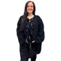 Teddy Coat With Bow Tie Details And Suede Effect Inside Super Cosy And Soft