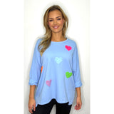 SWEETHEARTS EMBROIDERIED RELAXING FIT SWEATSHIRT ONESIZE FITS ALL 8-16