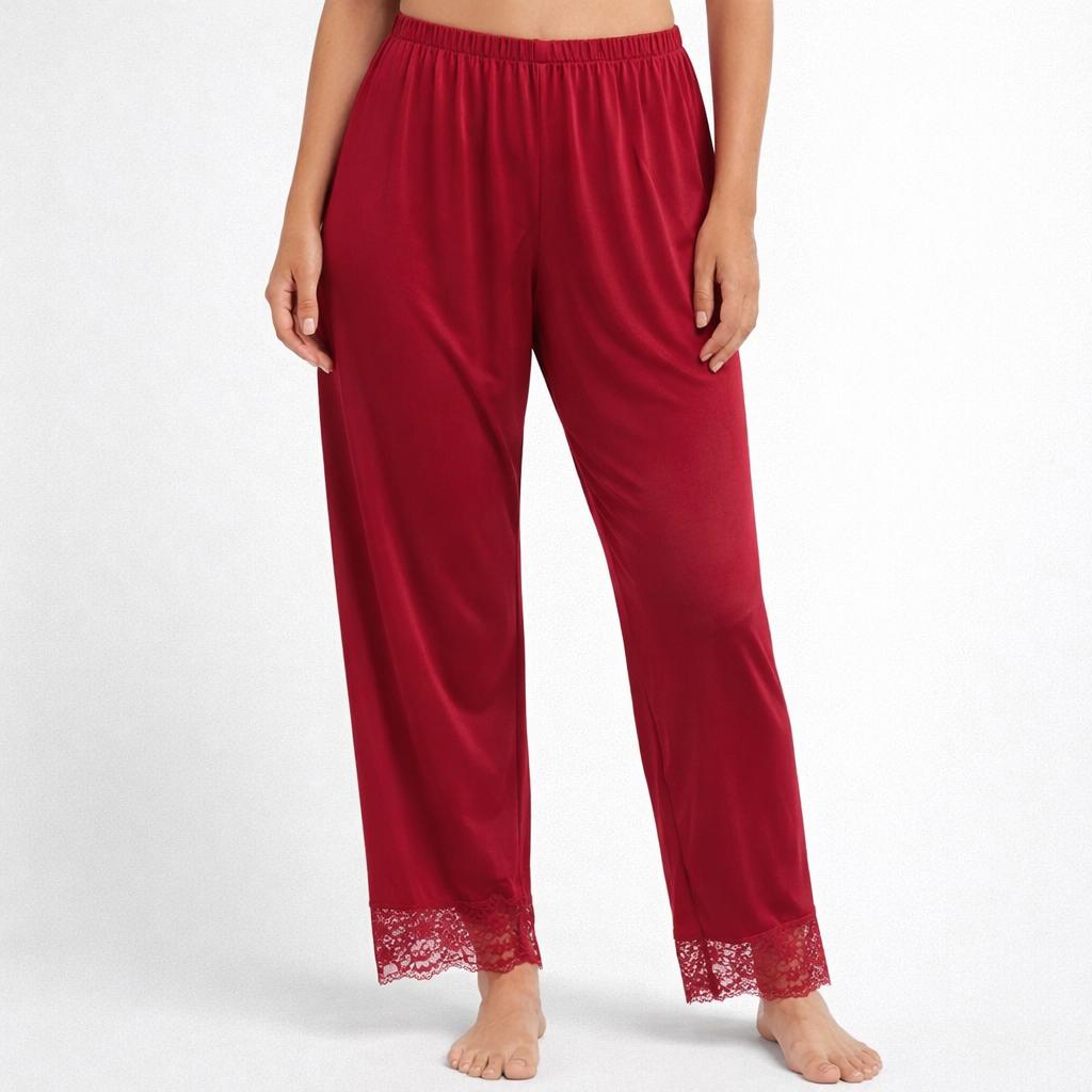 Luxury Silk Feel Lace Trim Lounge Set UK Size 10–24