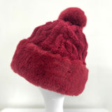 Women's Faux Fur Winter Pom Pom Hat SUPER SOFT SUPER COZY Plush warm lining inside