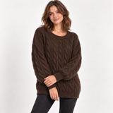 Oversized Chunky Soft Fluffy 3D Textured Cable Knit Jumper