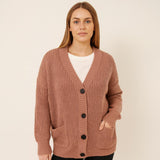 Oversized Chunky Knit Ladies Cardigan One Size Fits All UK Size 12-22