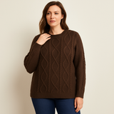 Chunky Cable Knitted Oversized Stretchy Winter Pullover Jumper