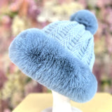 Faux Fur Winter Pom Pom Hat SUPER SOFT SUPER COZY