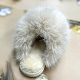 Ladies Faux Fur Pom Pom Slippers Super Soft Cushion Insole Non-shedding Best Durable Eva Anti-Slippery Sole UK Size 3-8