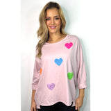 SWEETHEARTS EMBROIDERIED RELAXING FIT SWEATSHIRT ONESIZE FITS ALL 8-16