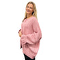 KNIT OVERSIZED CARDIGAN CHUNKY MOHAIR KNIT BOW TIE BISHOP LONG SLEEVES SUPER SOFT