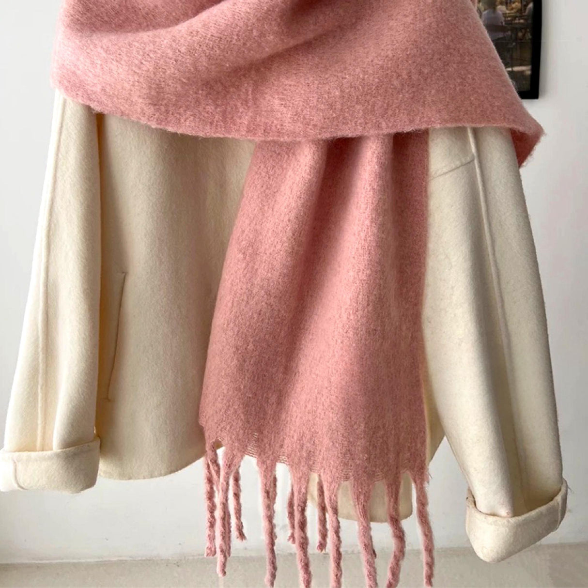 Fluffy Scarves With Chunky Tassels Super Soft Super Fluffy Cosy And Warm