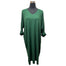 KNITTED MIDI DRESS LADISE BATWING COCOON SHAPE V-NECK FINE KNITTED TOP DRESS