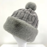 Women's Faux Fur Winter Pom Pom Hat SUPER SOFT SUPER COZY Plush warm lining inside