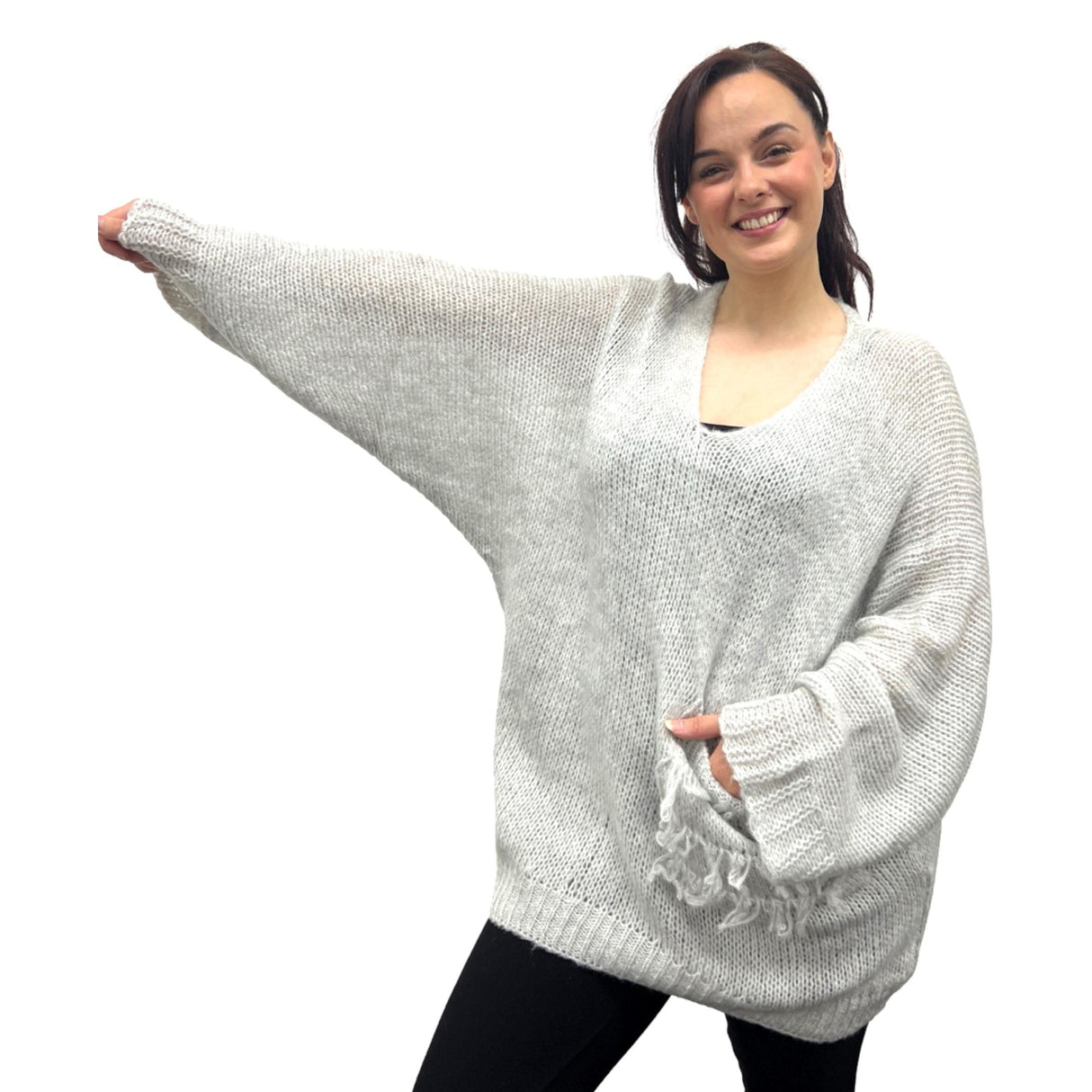 LADIES OVERSIZED CHUNKY KNIT JUMPER COCOON SHAPE MOHAIR CHUNKY KNIT SOFT AND FLUFFY MOHAIR WOOL BLEND