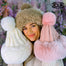 Faux Fur Winter Pom Pom Hat SUPER SOFT SUPER COZY