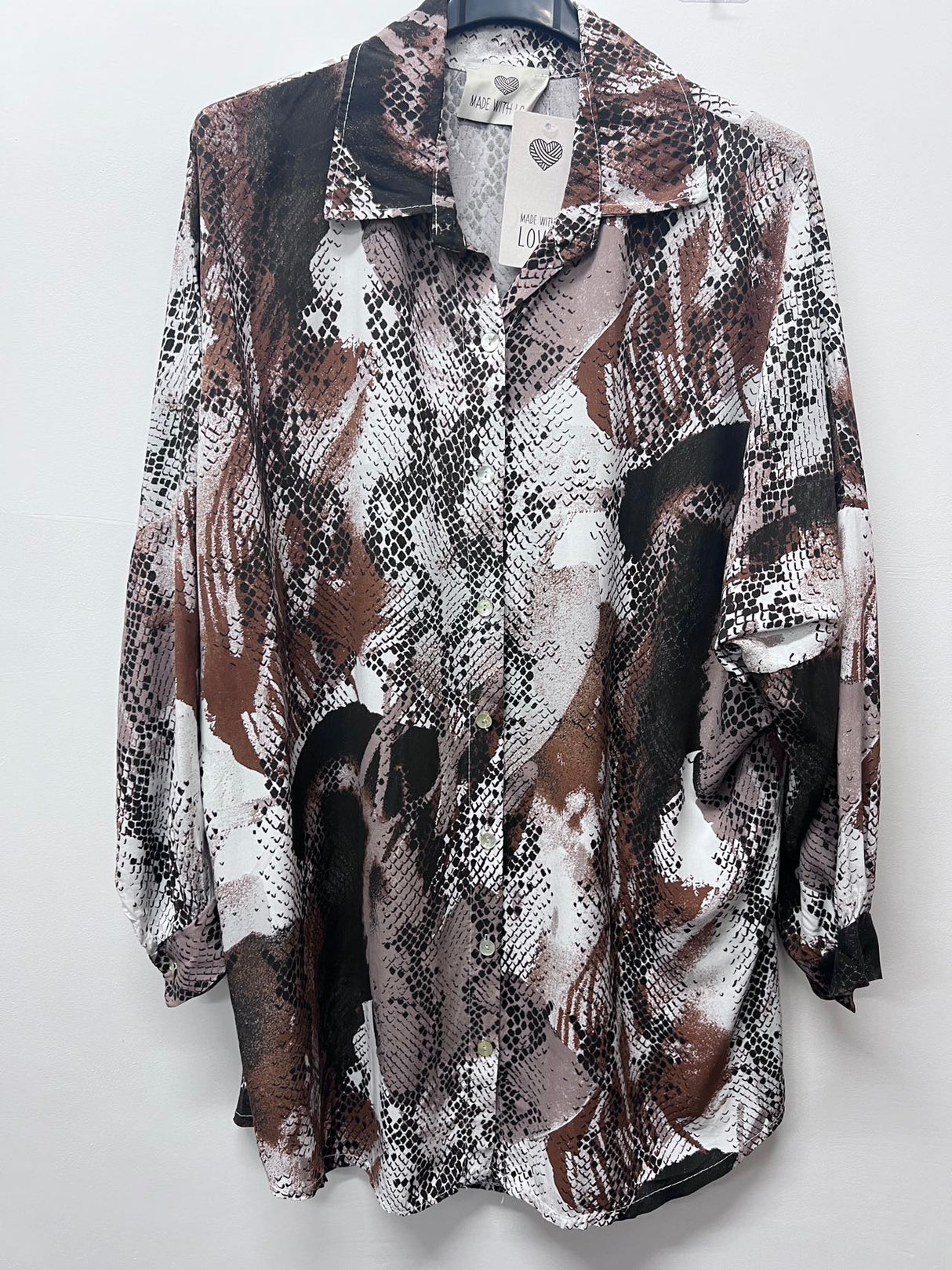 Snake Print Long Shirt