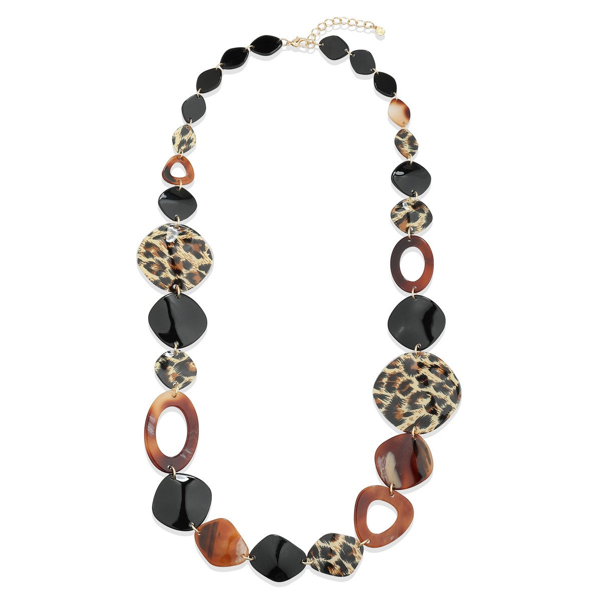 Leopard Print Beaded Fashion Necklace YA22005LPD