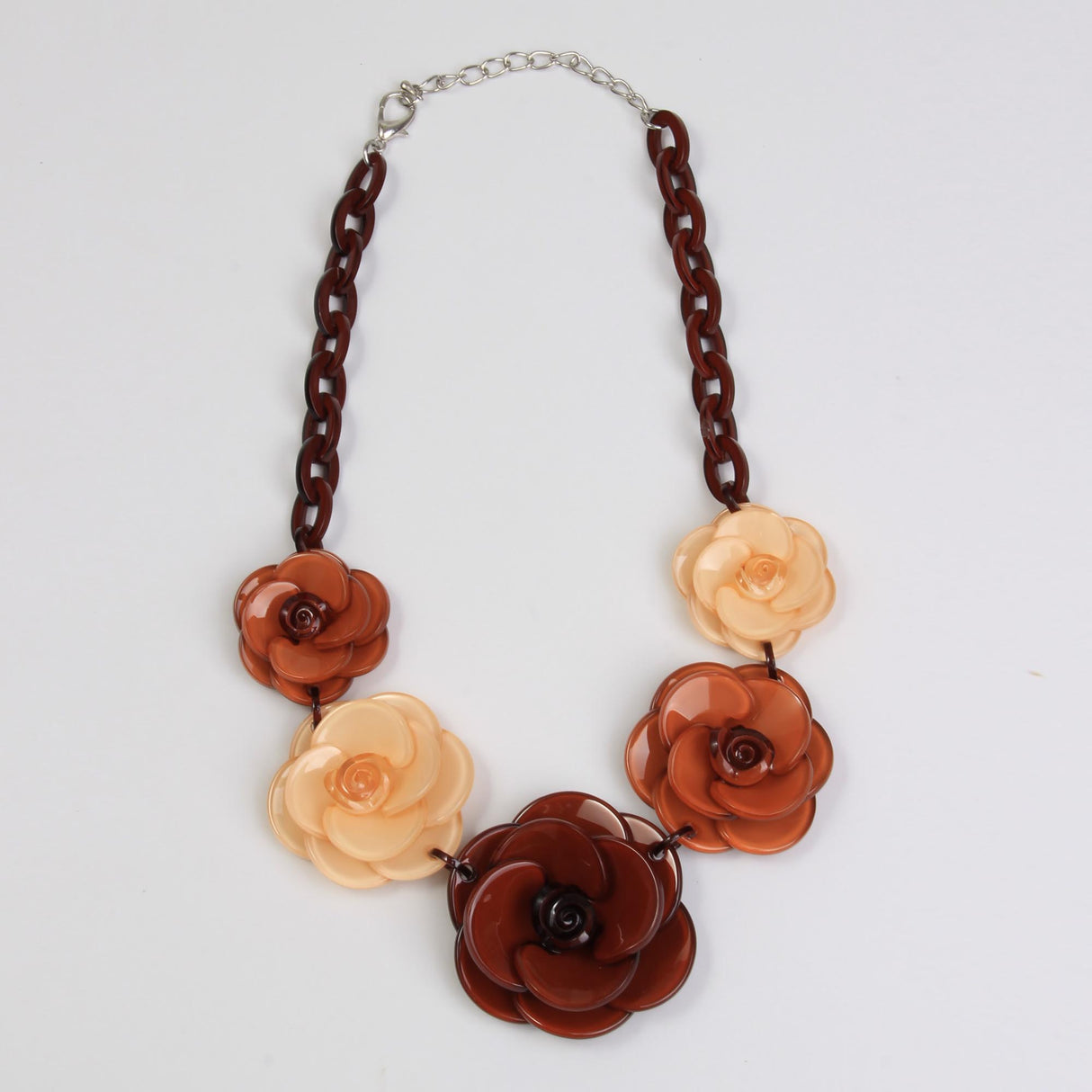 Flowers In A Row Short Necklace