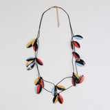 Leaves Patterned Long Necklace