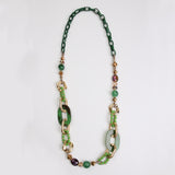 Beads And Ovals Long Necklace