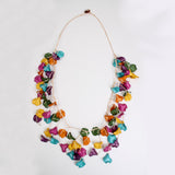 Leafy Patterned Shape Short Necklace