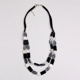 Two Chains Of Beads Long Necklace