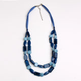 Two Chains Of Beads Long Necklace