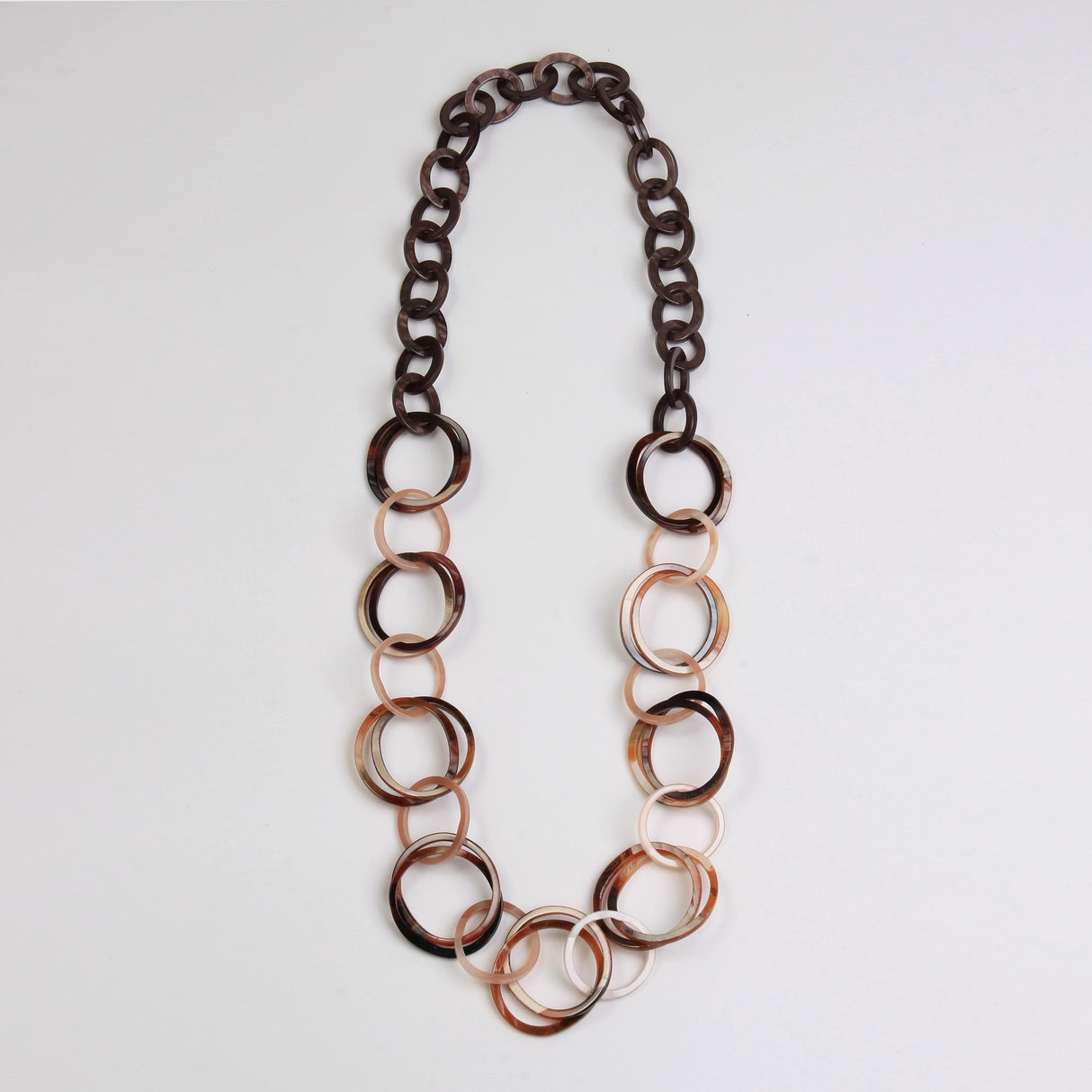 Multi Oval Chain Long Necklace