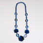 Multi Beaded Ovals Chain Long Necklace