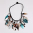 Dangling Leaves In A Chord Short Necklace