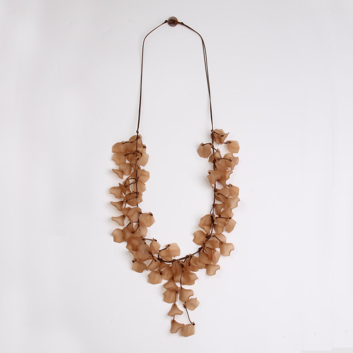 Tiny Dangling Petals In A Chord Long Necklace