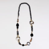 Heart And Beads Chain Long Necklace