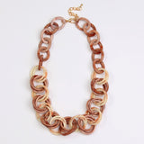 Multiple Oval Chain Short Necklace