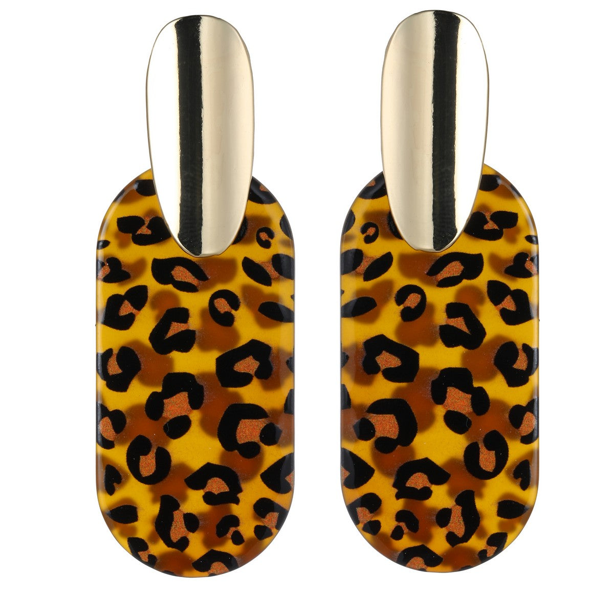 Leopard Print Colourful Fashion Statement Earrings YD22848LPD