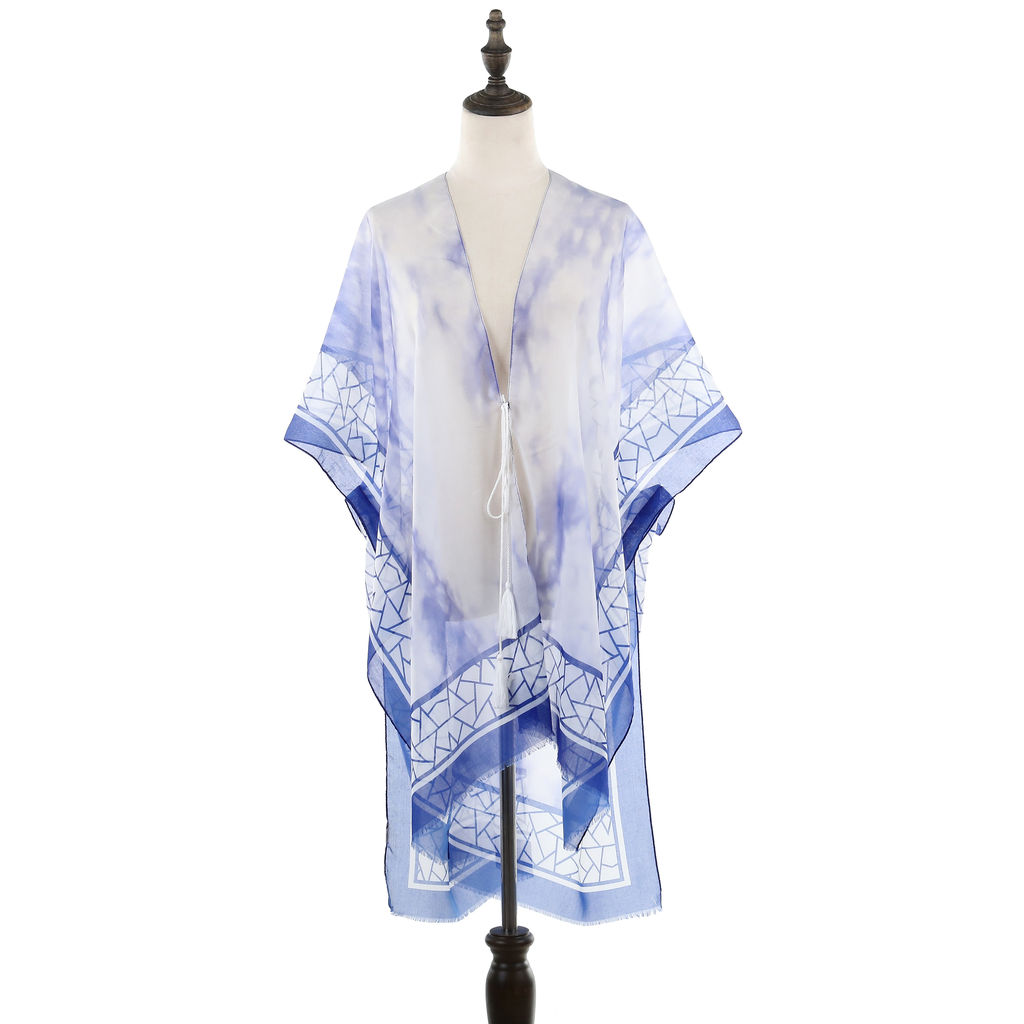 Marble Design Kimono - Blue JYF13017BLU