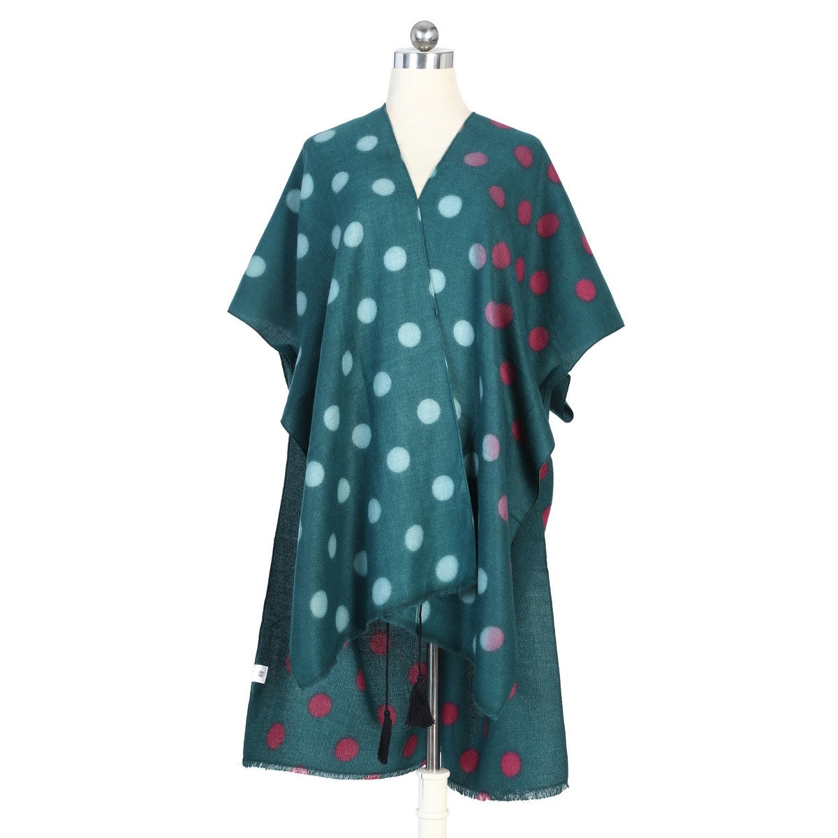 Green and Pink Polka Dots Kimono YF22008GRN