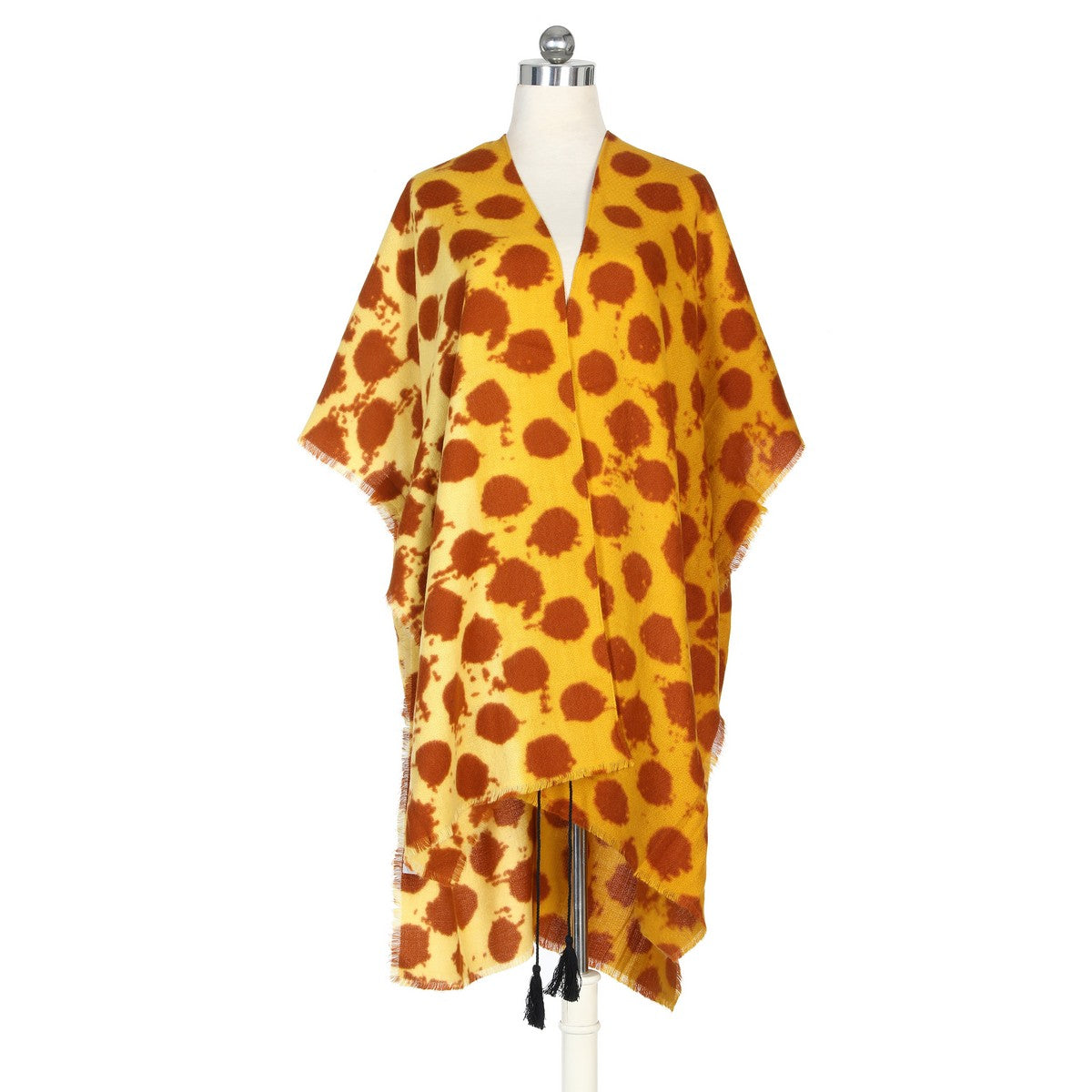 Yellow Polka Dots Soft Feel Kimono YF22011YEL