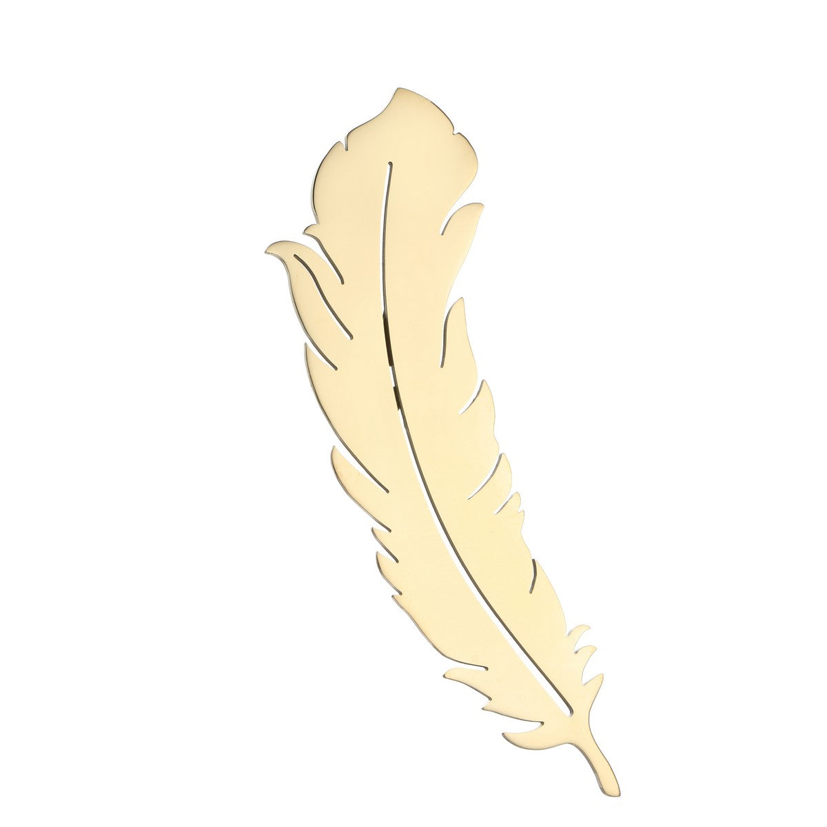 Gold Feather Brooch YL22014YGD