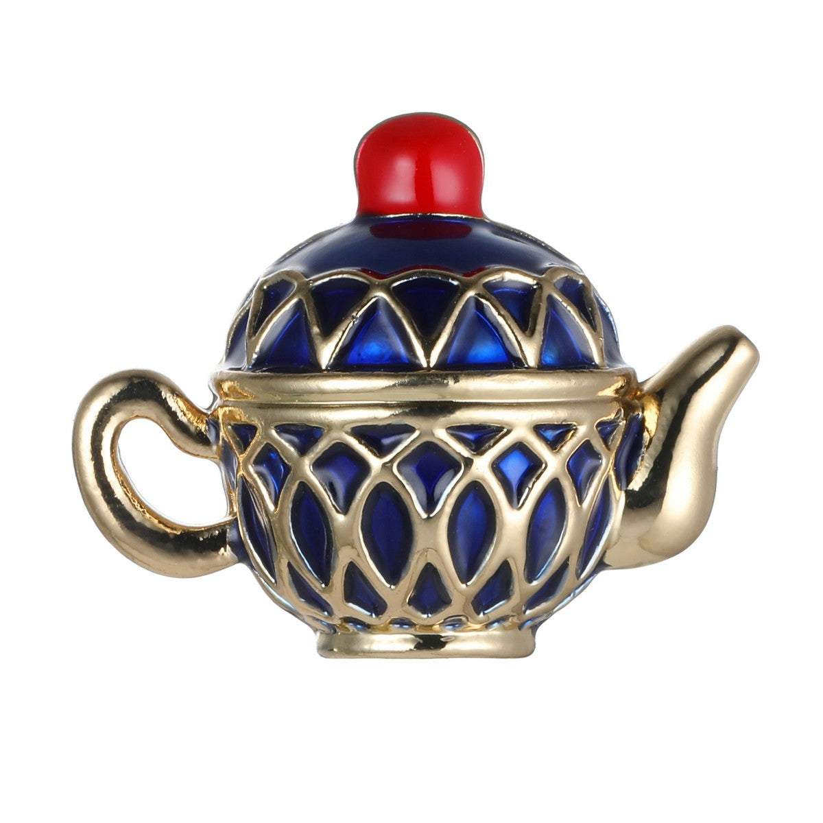 Blue Tea-Pot Brooch YL22022BLU