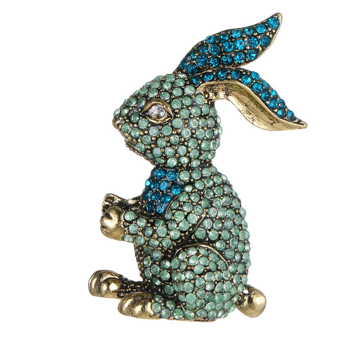 Diamante Bunny Rabbit Brooch YL22032MUL