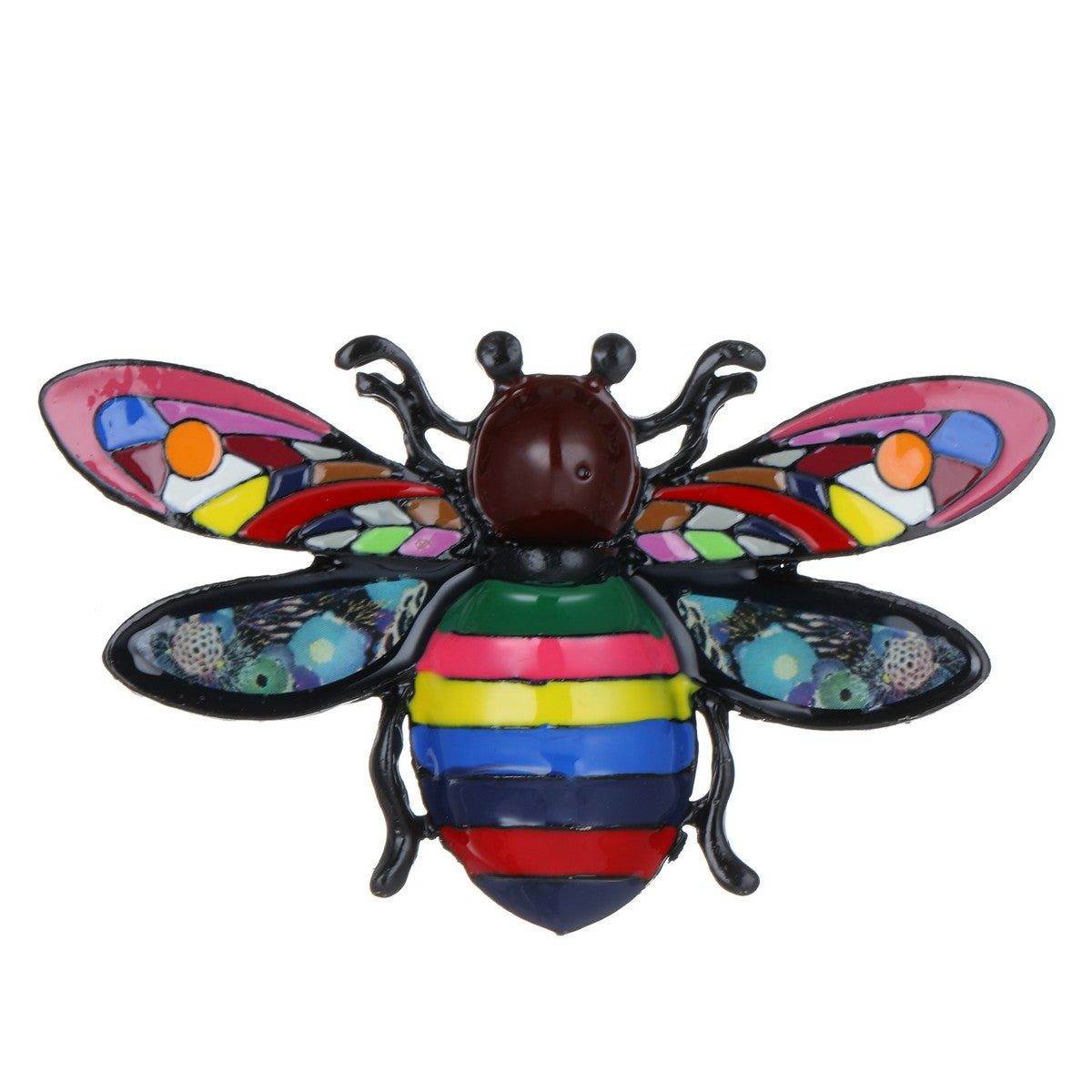 Multi-color Fat Bee Brooch YL22049MUL