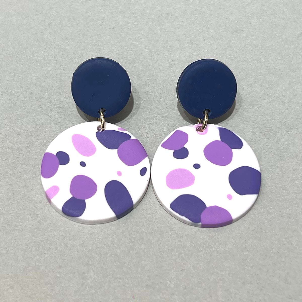 Purple Dots Soft Clay Earrings JYM00030PUR