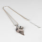 Leaf With Clear Gem Pendant Necklace