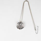 Daisy Flower Sketch Pendant Long Necklace