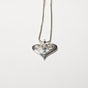 Filigree Heart Pendant Long Necklace