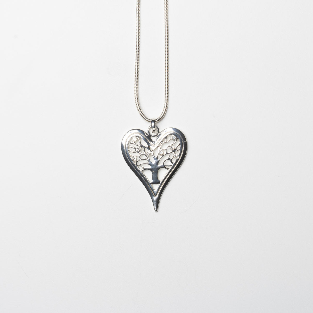 Filigree Heart Pendant Long Necklace