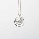 Filigree Circle Pendant Long Necklace