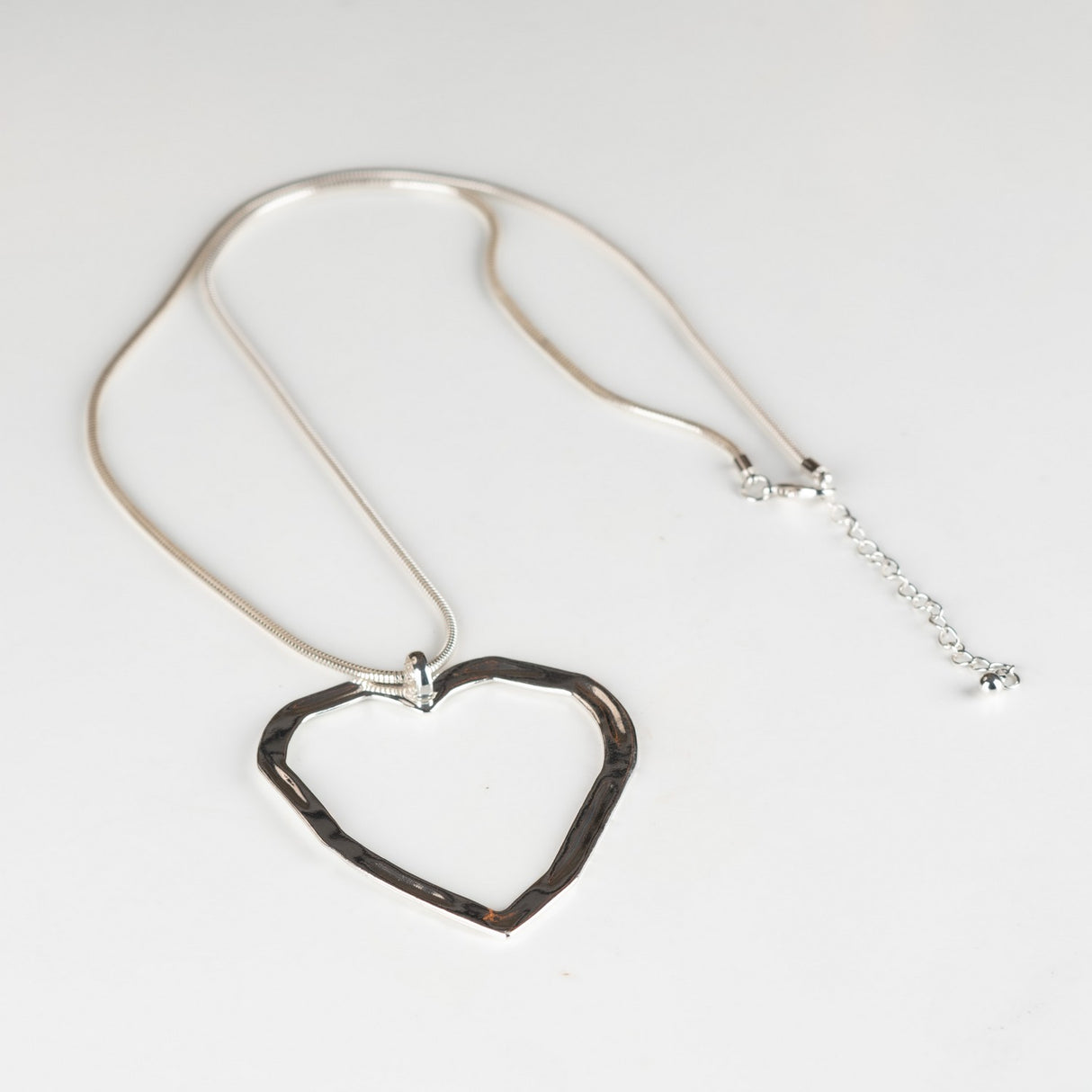 Big Heart Pendant Long Necklace