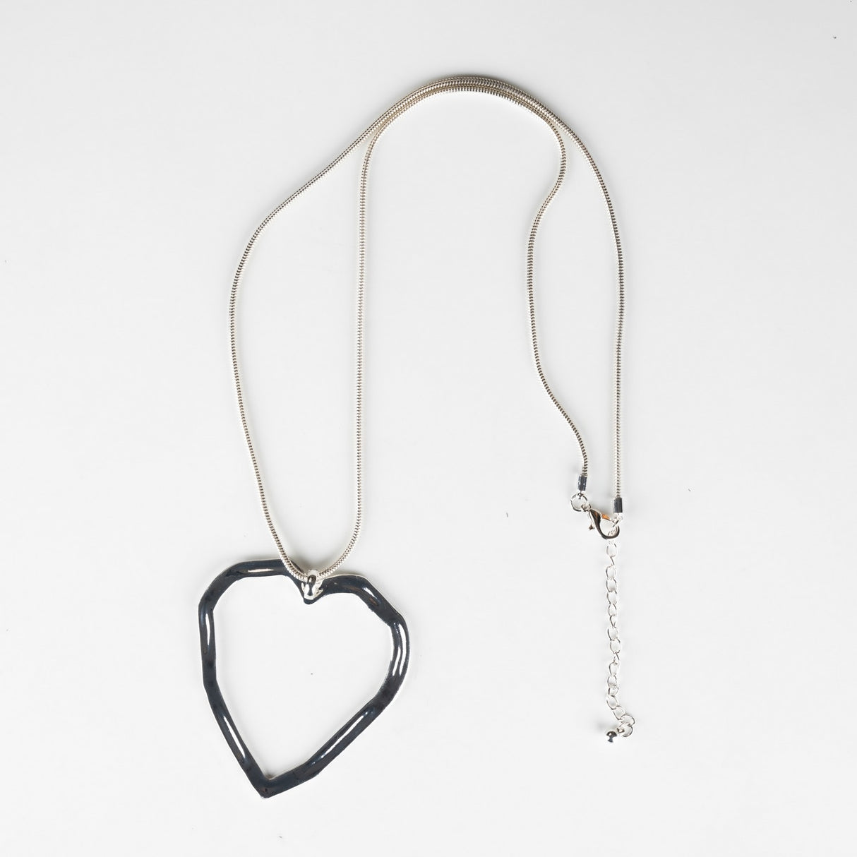 Big Heart Pendant Long Necklace